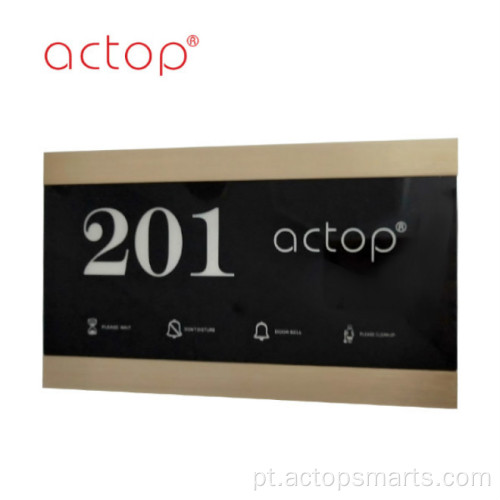 Doorplate Actop com número do quarto